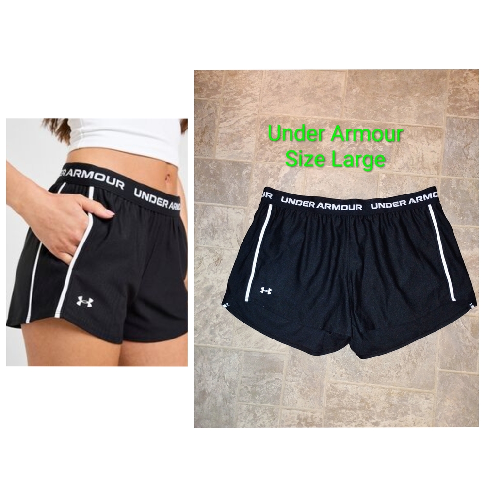 Under Armour Women's Black Athletic Shorts Medium